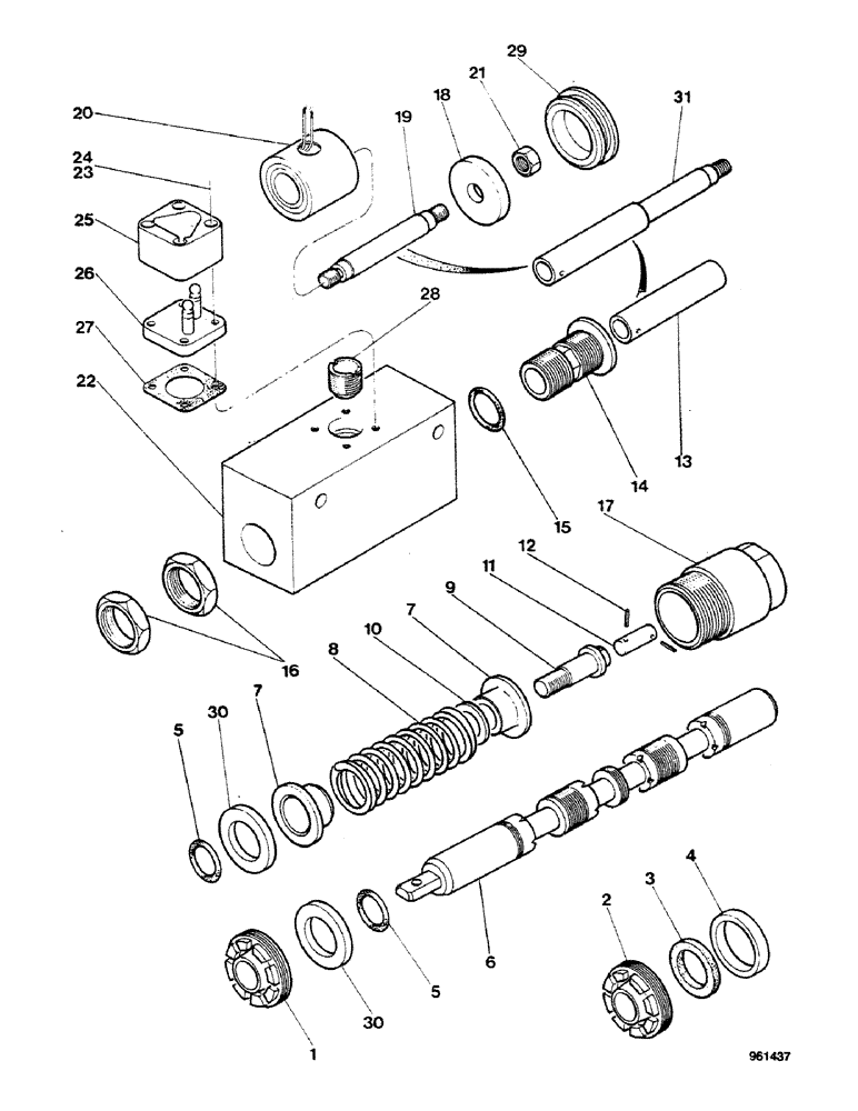 Схема запчастей Case 580G - (276) - LOADER CONTROL VALVE - BUCKET SPOOL (08) - HYDRAULICS