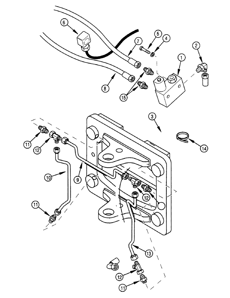 Схема запчастей Case 580SK - (8-172) - HYDRAULIC CIRCUIT LOCKING VALVE, S/N JJH0045665 AND UP, ELECTRICAL (08) - HYDRAULICS