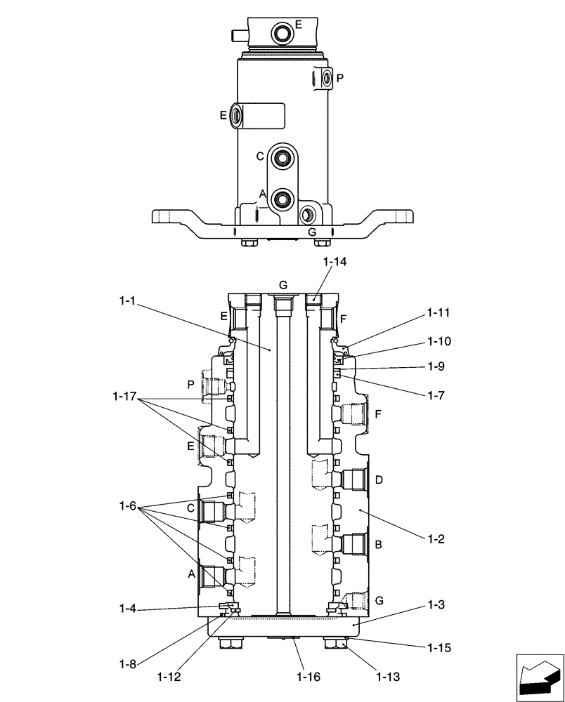 Схема запчастей Case CX31B - (02-004[02]) - JOINT INSTAL, SWIVEL (35) - HYDRAULIC SYSTEMS