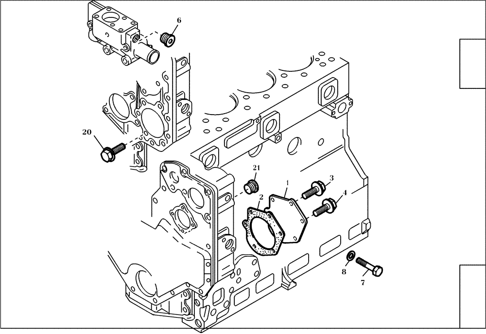 Схема запчастей Case 321D - (95.026[001]) - ENGINE PARTS (S/N 591052-UP) No Description