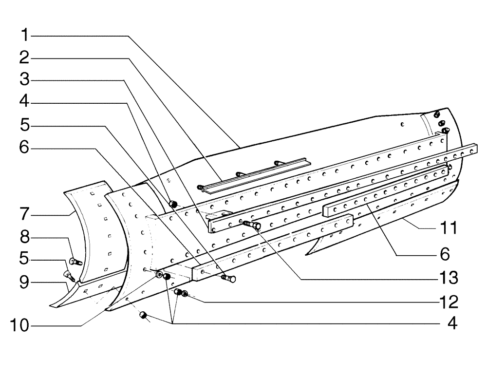 Схема запчастей Case 865 AWD - (09-022[01]) - BLADE (13 FEET) - ASSEMBLY (09) - CHASSIS