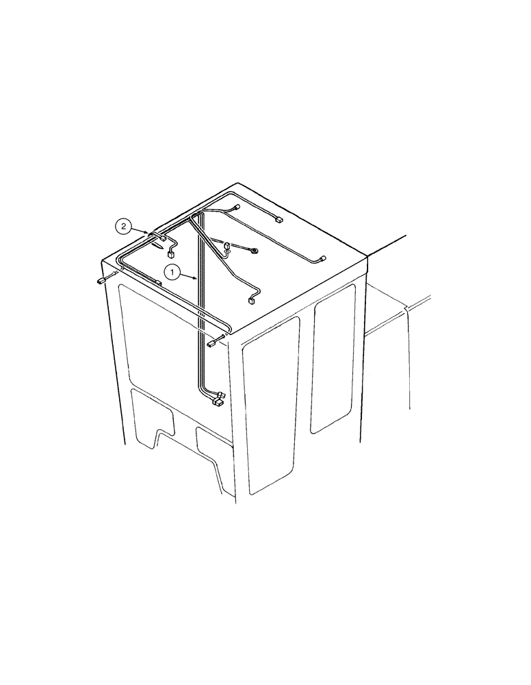 Схема запчастей Case 885 - (04-38[01]) - ELECTRIC SYSTEM - CAB (04) - ELECTRICAL SYSTEMS