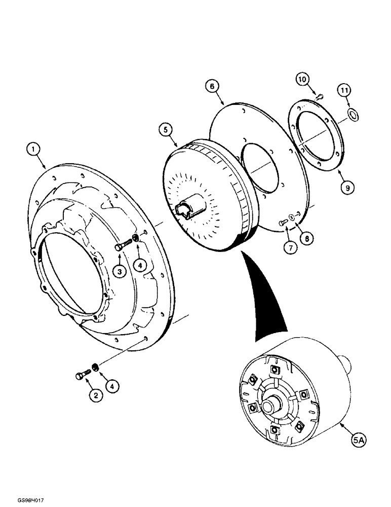 Схема запчастей Case 584E - (6-02) - TORQUE CONVERTER AND HOUSING (06) - POWER TRAIN