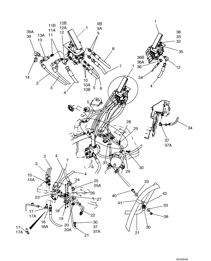 Схема запчастей Case 921E - (07-07) - HYDRAULICS - BRAKE, MAIN - PUMP TO BRAKE VALVE (07) - BRAKES