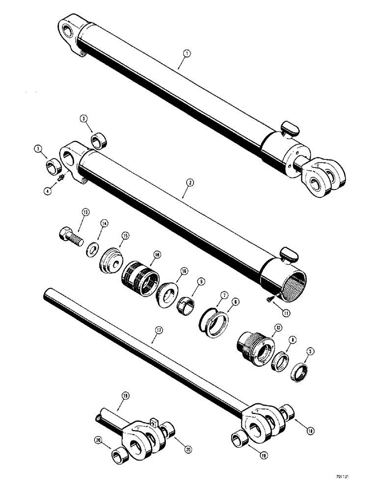 Схема запчастей Case 680CK - (200) - G32139 AND G32164 LOADER LIFT CYLINDERS, TRACTOR SN. 9105675 AND AFTER (35) - HYDRAULIC SYSTEMS