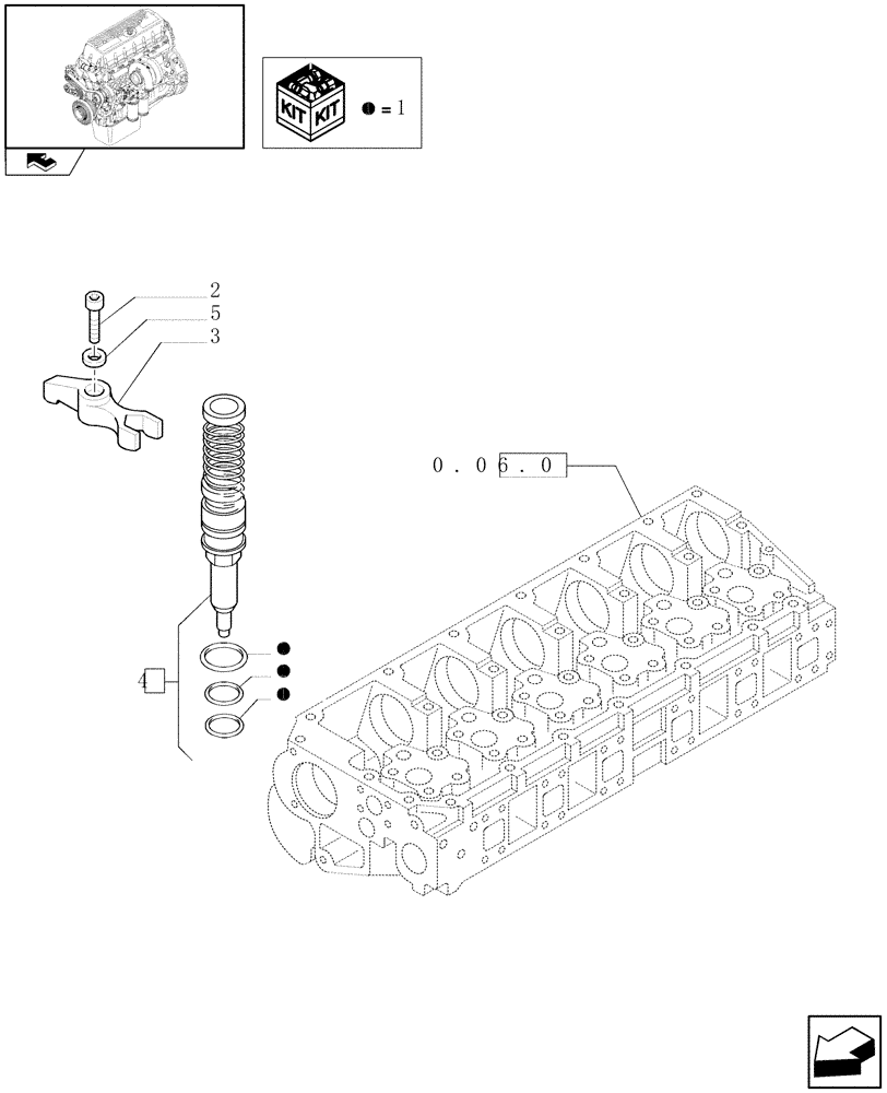 Схема запчастей Case F3AE0684P E909 - (0.14.8) - INJECTOR & RELATED PARTS (504244885) 