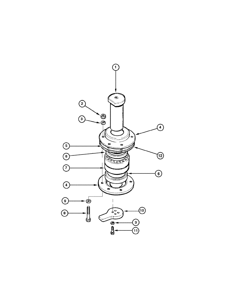 Схема запчастей Case 885 - (09-008[01]) - UPPER ARTICULATION - ASSEMBLY (09) - CHASSIS/ATTACHMENTS