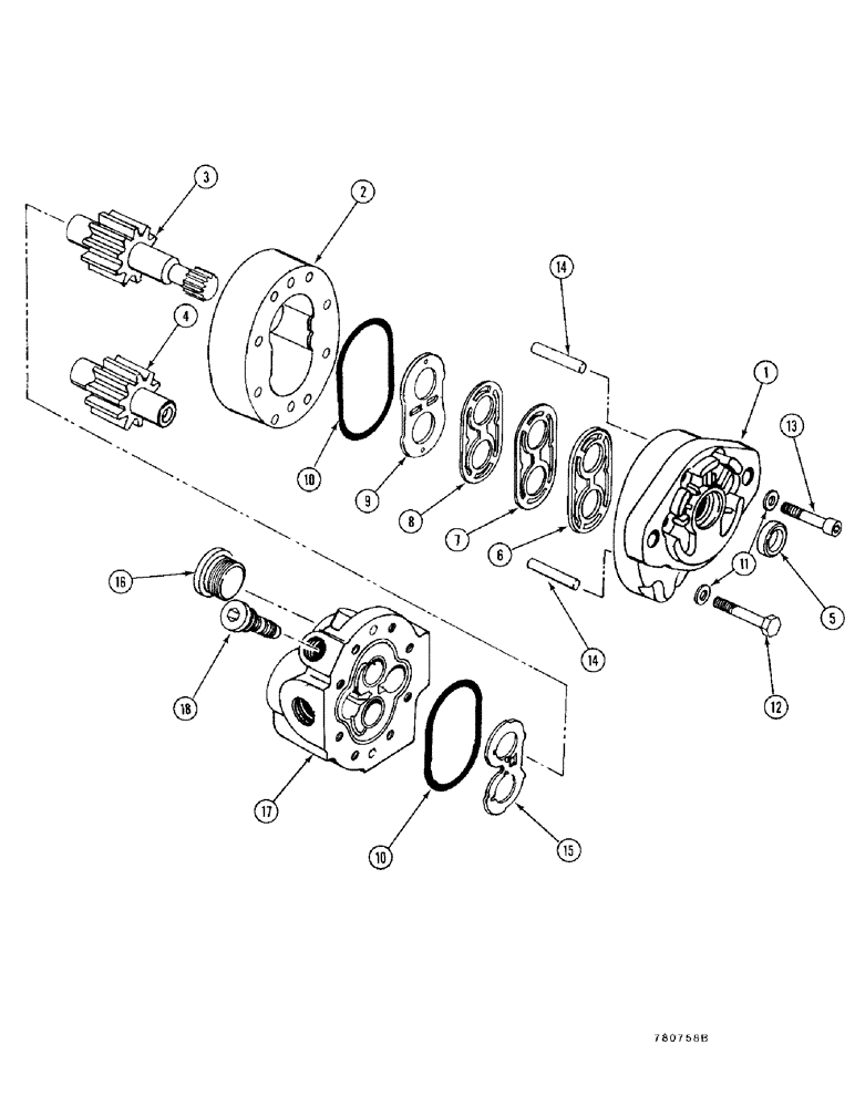 Схема запчастей Case FH4 - (1-62) - STEERING PUMP ASSEMBLY (41) - STEERING