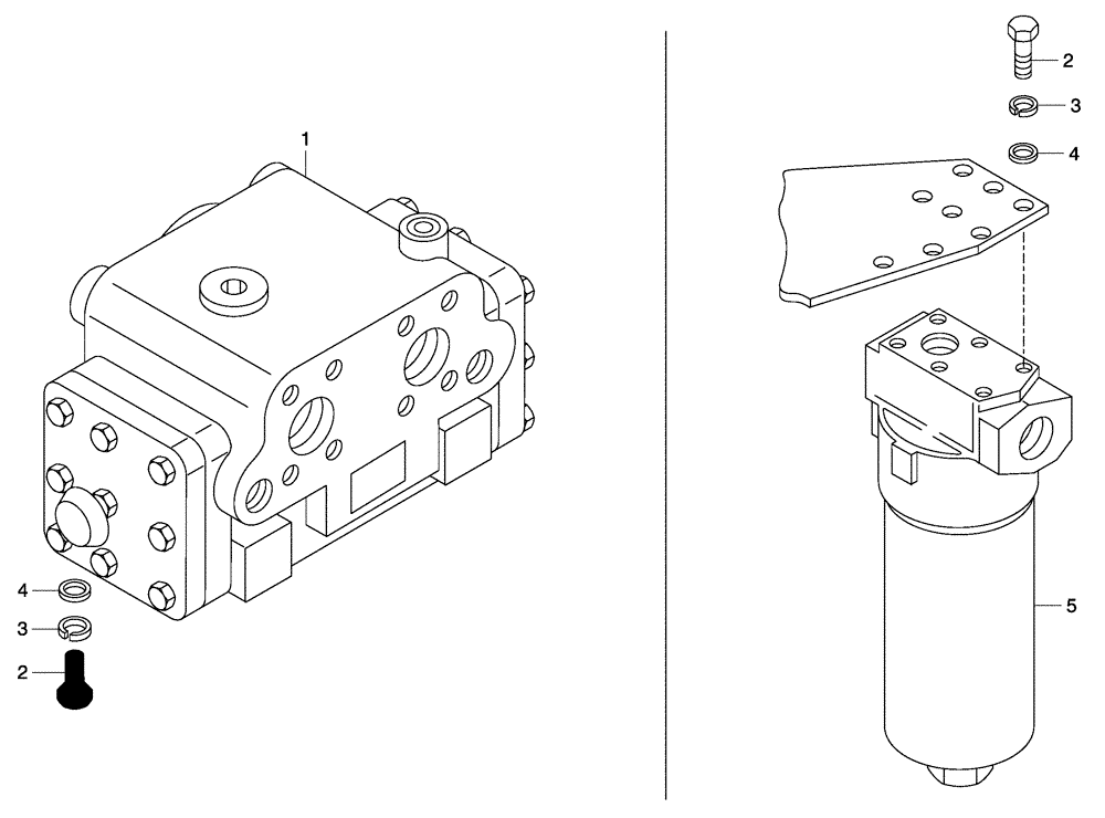 Схема запчастей Case 330 - (43A00000714[01]) - STEERING SYSTEM - DISTRIBUTOR AND FILTER CLAMPINGS (09) - Implement / Hydraulics / Frame / Brakes