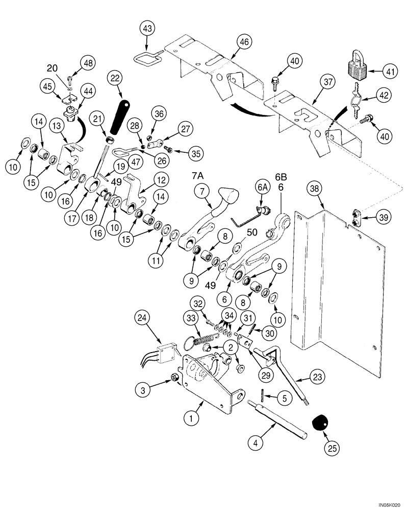 Схема запчастей Case 1150H_IND - (06-23) - CONTROLS - TRANSMISSION (06) - POWER TRAIN