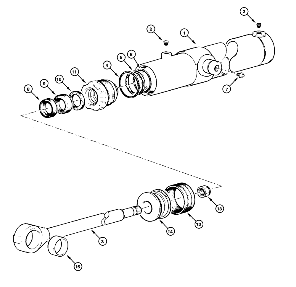 Схема запчастей Case 845 - (08.61[00]) - CYLINDER - RIPPER (08) - HYDRAULICS