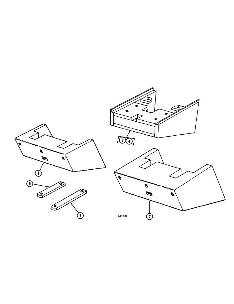 Схема запчастей Case W10E - (148) - REAR COUNTERWEIGHTS (09) - CHASSIS