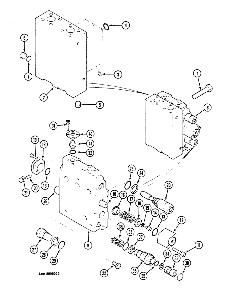 Схема запчастей Case 688 - (36) - CONTROL VALVE 