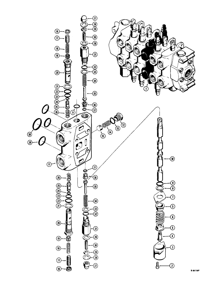 Схема запчастей Case 33 - (234) - D40749 BACKHOE SWING SECTION 