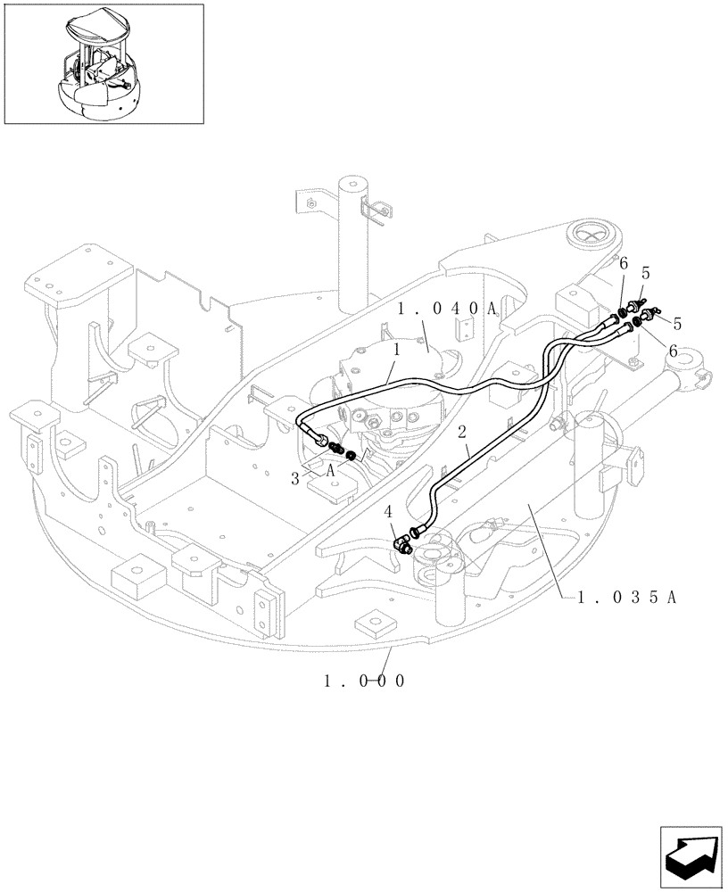 Схема запчастей Case CX27B - (1.035[03]) - LUBRIFICATION LINES (01) - Section 1