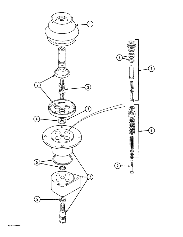 Схема запчастей Case 1088 - (8D-12) - HAND CNTRL. VALVE, P.I.N. FROM 20053 AND AFTER, P.I.N. FROM 106901 AND AFTER (08) - HYDRAULICS