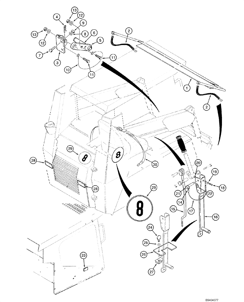 Схема запчастей Case 1840 - (09-36) - SPECIAL PARTS FOR GERMANY - TBG APPROVED (09) - CHASSIS/ATTACHMENTS