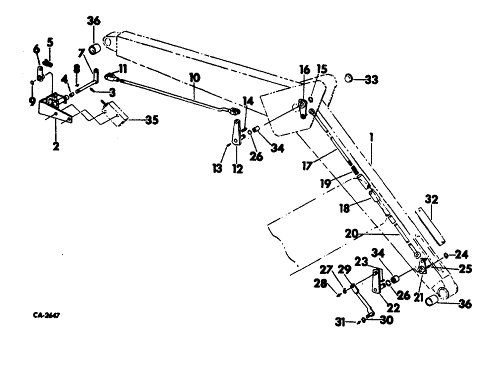 Схема запчастей Case 3400 - (082) - SELF LEVELING CONTROLS (35) - HYDRAULIC SYSTEMS