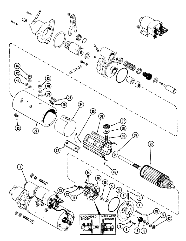 Схема запчастей Case 50 - (4-076) - STARTER, 504BDT ENGINE (04) - ELECTRICAL SYSTEMS