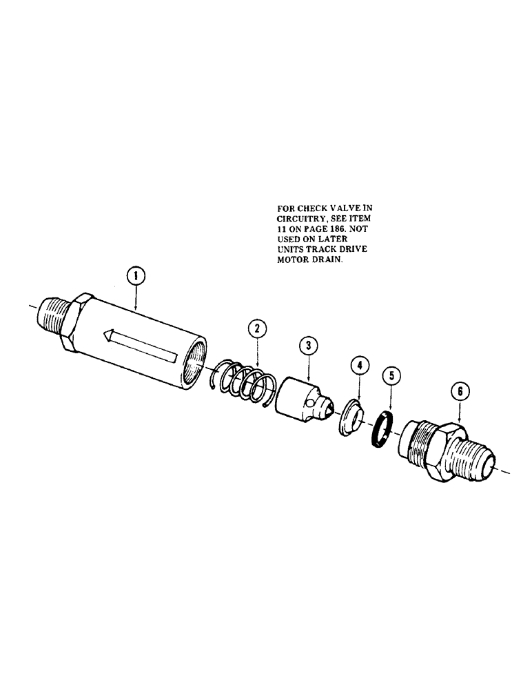 Схема запчастей Case 50 - (240) - CHECK VALVE, (USED IN TRACK DRIVE MOTOR DRAIN CIRCUIT)(USED ON UNITS W/ SN. 6279926-6280258) (35) - HYDRAULIC SYSTEMS