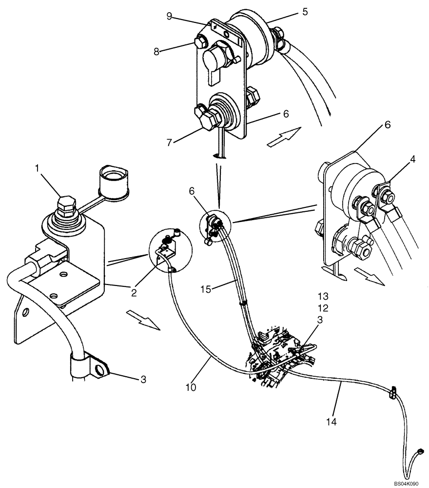 Схема запчастей Case 450CT - (04-05) - DISCONNECT SWITCH - REMOTE JUMP START (04) - ELECTRICAL SYSTEMS