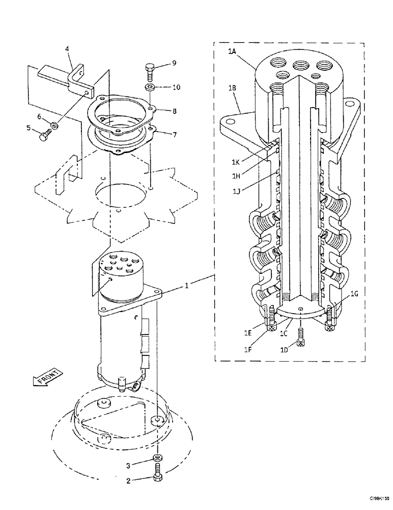 Схема запчастей Case 9007B - (7-10) - SWING JOINT (07) - BRAKES