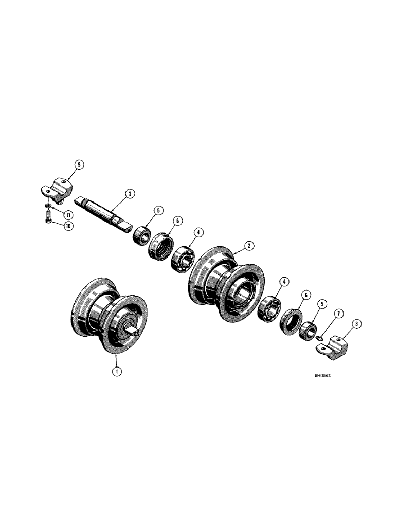 Схема запчастей Case 420C - (126[1]) - TRACK ROLLER (04) - UNDERCARRIAGE