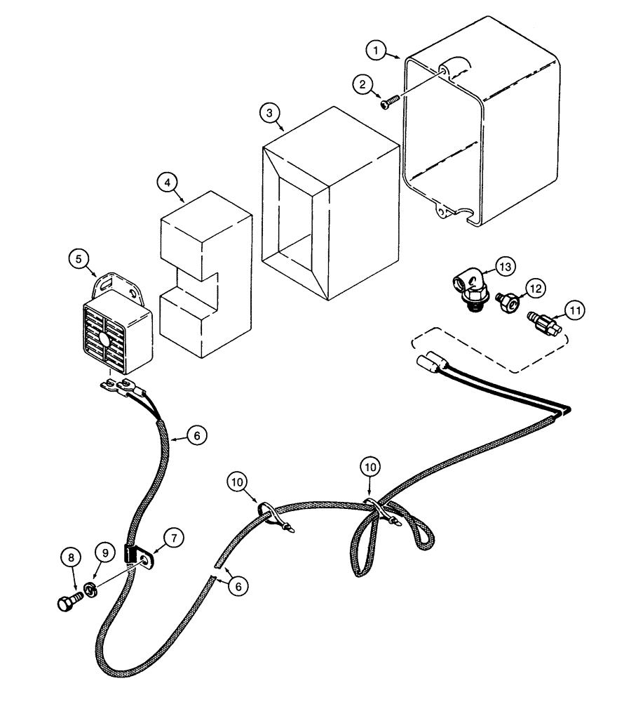 Схема запчастей Case 550H - (4-15) - ALARM, BACKUP (04) - ELECTRICAL SYSTEMS