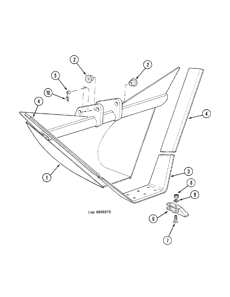 Схема запчастей Case 688C - (9G-30) - V-LINE BUCKET (0.35M 2.10M) (05.1) - UPPERSTRUCTURE CHASSIS/ATTACHMENTS