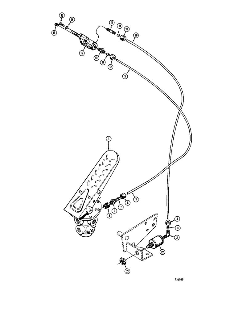 Схема запчастей Case 680CK - (103A) - BRAKE SYSTEM, TREADLE TO CLUTCH CUTOUT, (WITH PANEL MOUNTED CLUTCH CUTOUT VALVE) (LATE PRODUCTION) (33) - BRAKES & CONTROLS