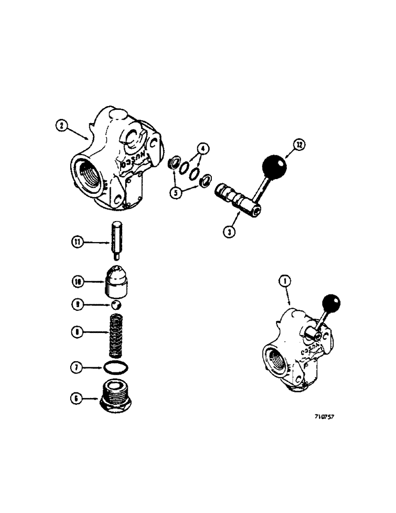 Схема запчастей Case 680CK - (206) - L51101 BOOM LOCKOUT VALVE (35) - HYDRAULIC SYSTEMS