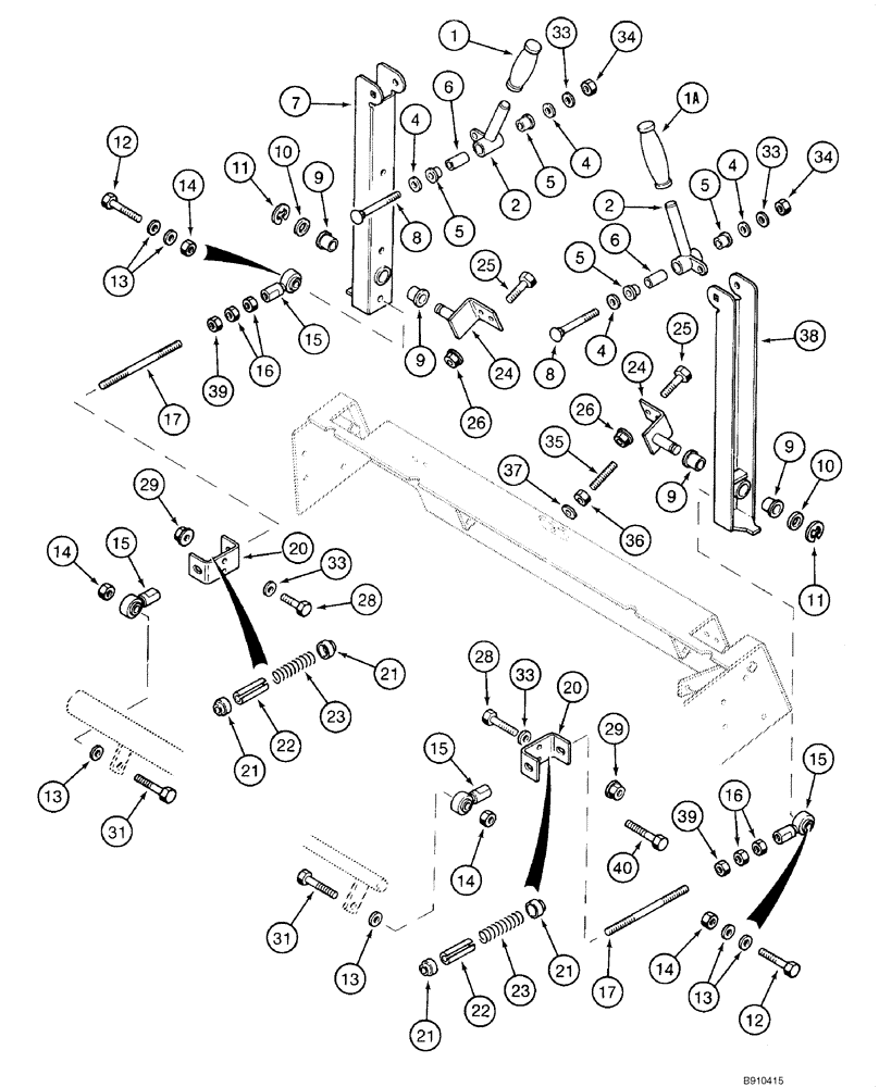 Схема запчастей Case 1840 - (06-02) - PUMP CONTROLS, FORWARD AND REVERSE - LINKAGE (EUROPE, - JAF0098065) (06) - POWER TRAIN