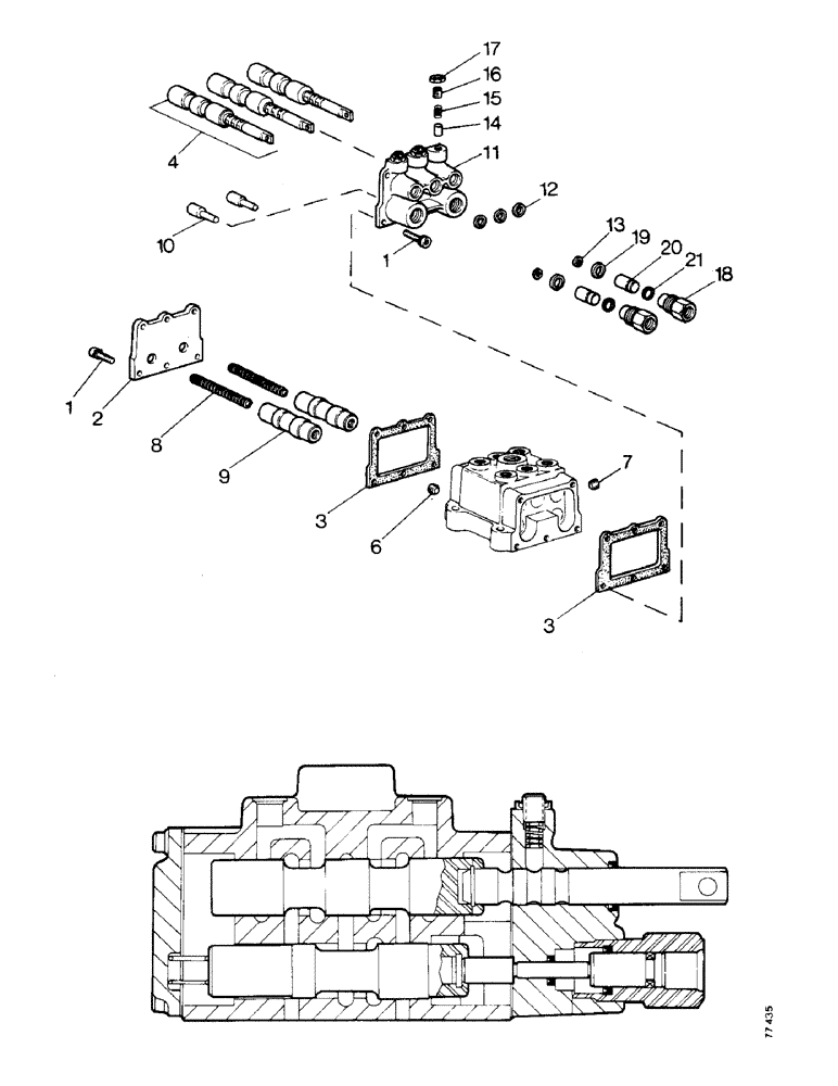 Схема запчастей Case 850 - (B12-1) - CONTROL VALVE (03) - TRANSMISSION