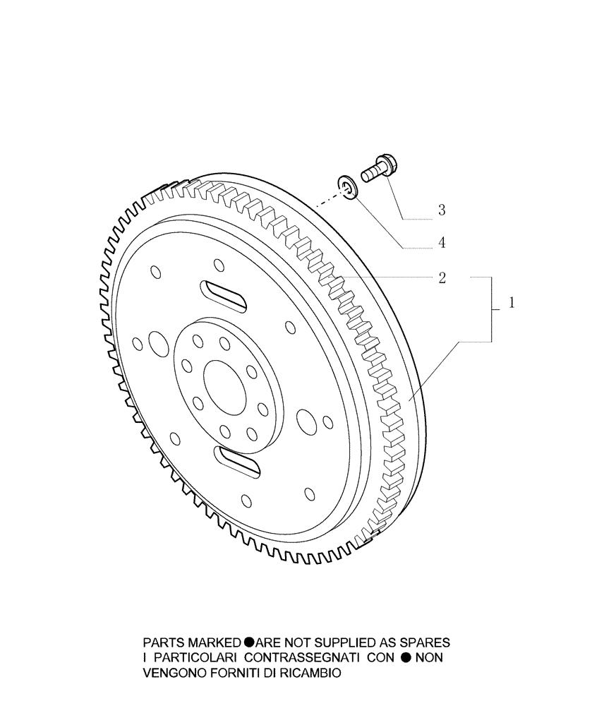 Схема запчастей Case 1850K LT - (0.083[01]) - FLYWHEEL - ENGINE (01) - ENGINE