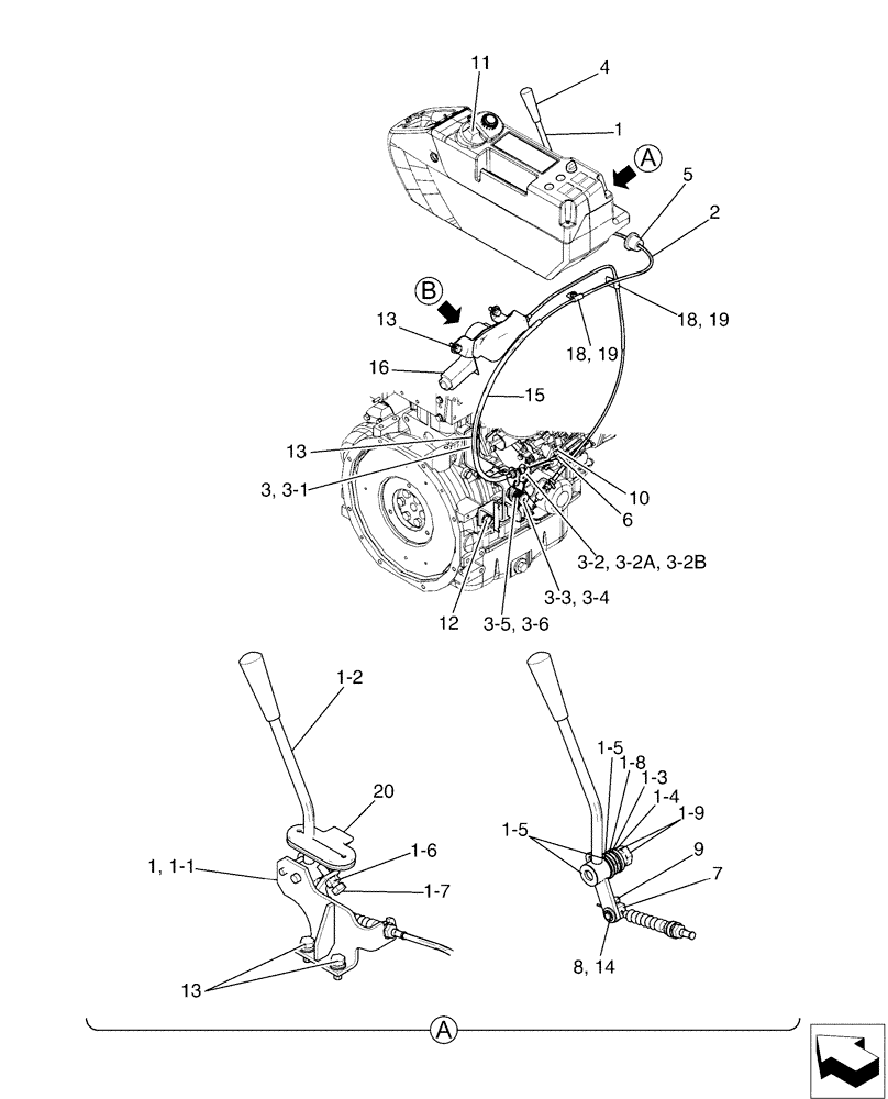 Схема запчастей Case CX36B - (01-026[01]) - CONTROL ASSY, ENGINE - WITH DECEL (10) - ENGINE