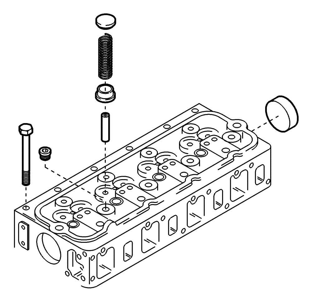 Схема запчастей Case 21D - (95.008[001]) - CYLINDER HEAD (S/N 561101-UP) No Description