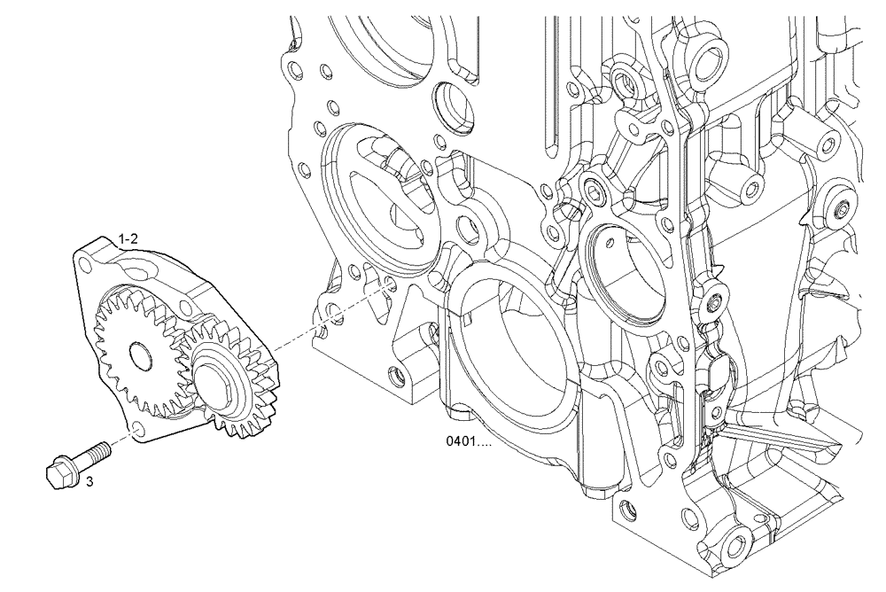 Схема запчастей Case F5CE9454G A001 - (3001.010) - OIL PUMP (10) - ENGINE