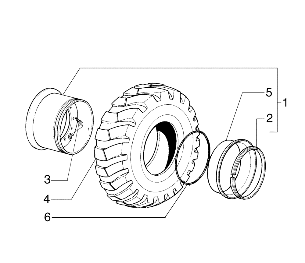 Схема запчастей Case 865B AWD - (06-24[04]) - WHEELS AND TIRES (06) - POWER TRAIN