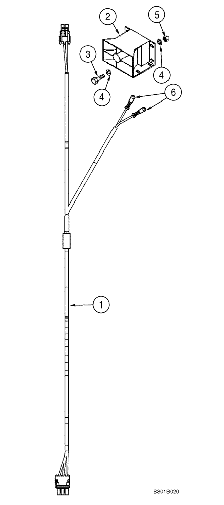 Схема запчастей Case 621D - (04-25) - MOUNTING - BACKUP ALARM (04) - ELECTRICAL SYSTEMS