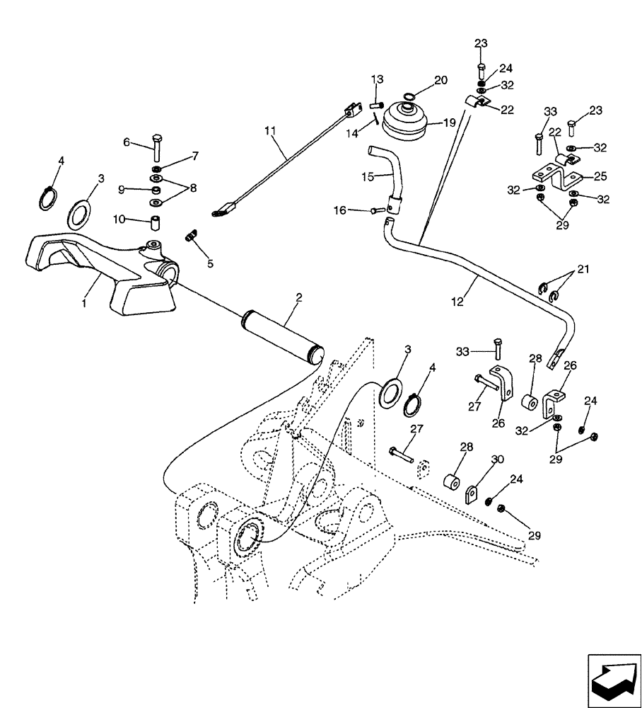 Схема запчастей Case 580SM - (84.120.01[01]) - BOOM LATCH (WITHOUT PILOT CONTROLS) (84) - BOOMS, DIPPERS & BUCKETS