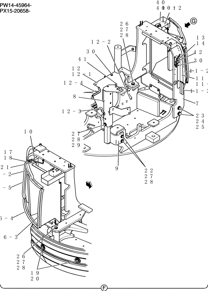 Схема запчастей Case CX31B - (242-01[4]) - GUARD INSTAL (CAB) (00) - GENERAL & PICTORIAL INDEX