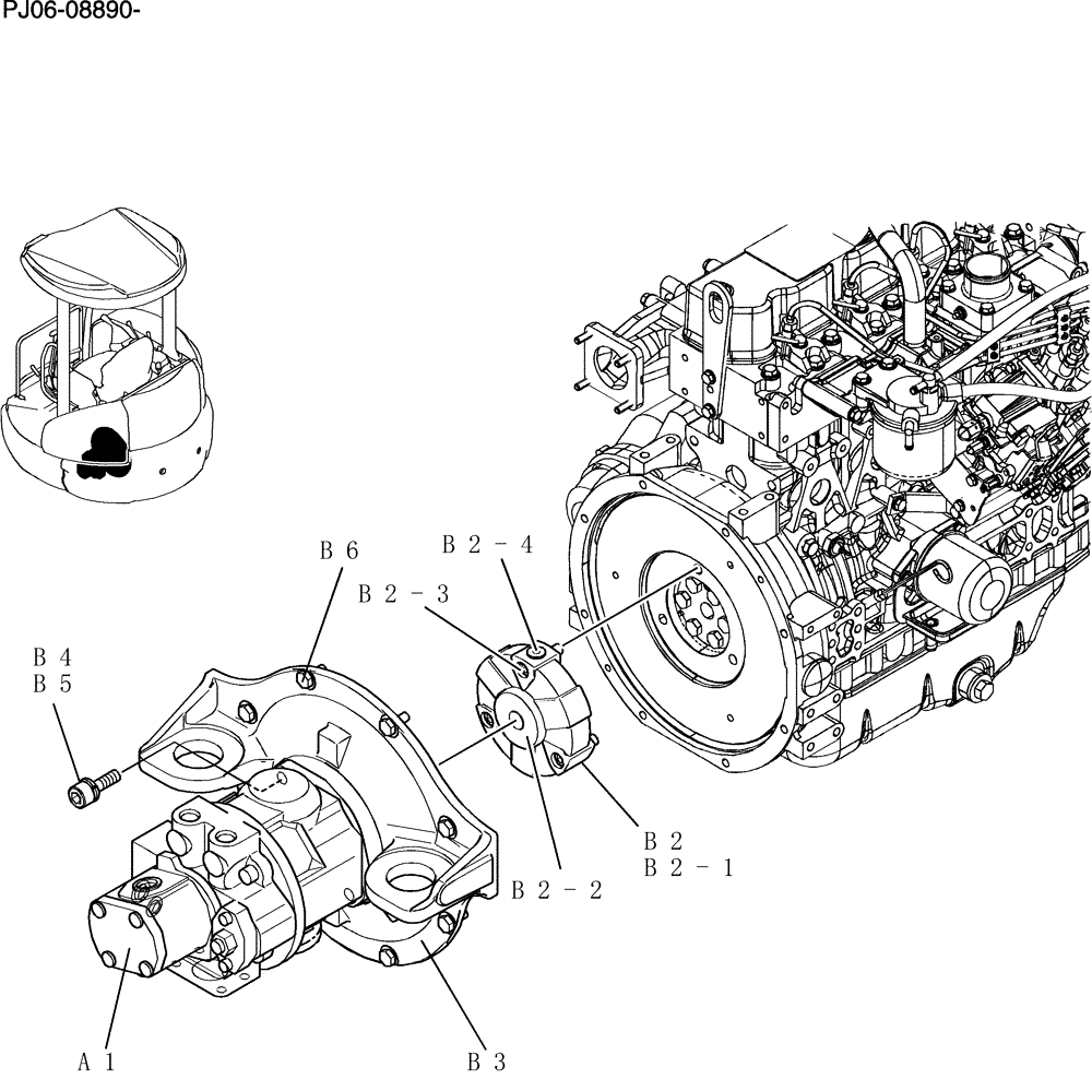 Схема запчастей Case CX50B - (070-01[1]) - POWER TAKE-OFF ASSY (35) - HYDRAULIC SYSTEMS