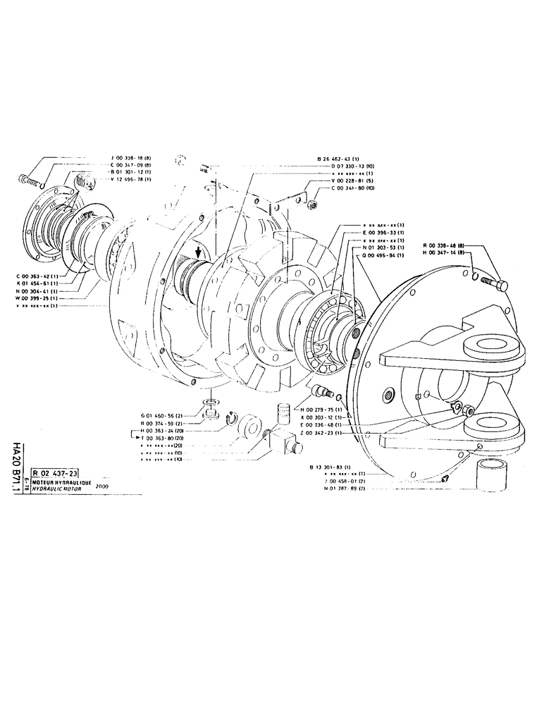 Схема запчастей Case LC80M - (170) - HYDRAULIC MOTOR 