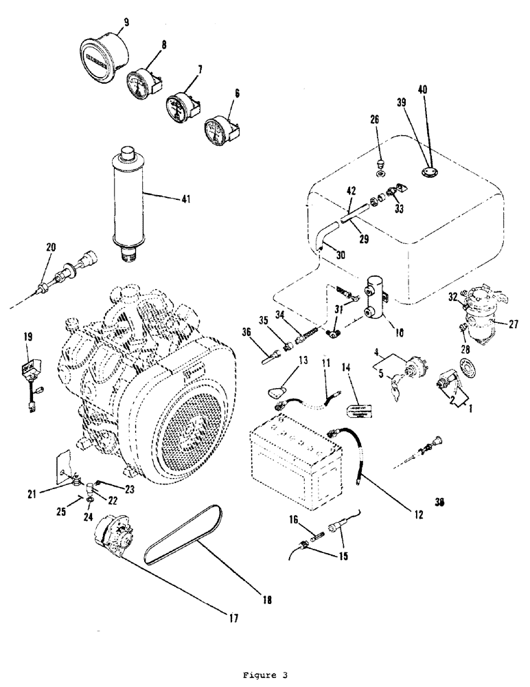 Схема запчастей Case L55 - (08) - INSTRUMENTS, ENGINE CONTROLS & ACCESSORIES - WISCONSIN ENGINE 