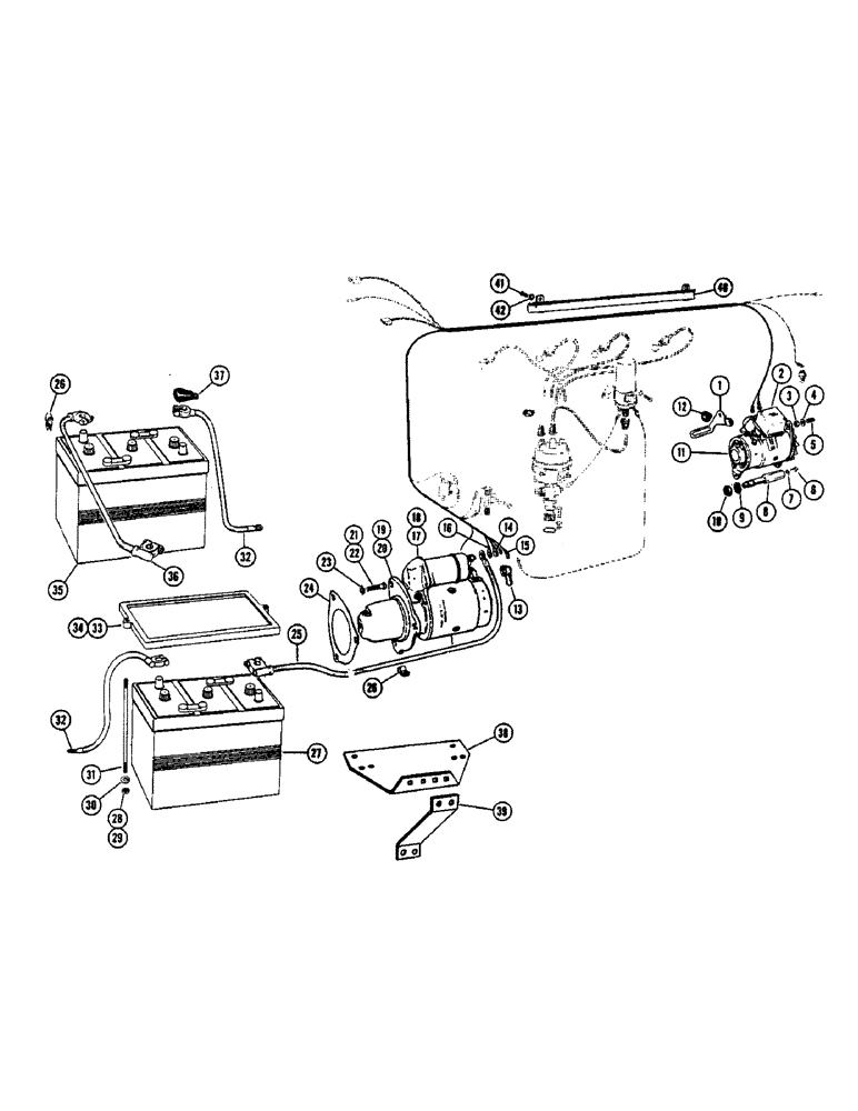 Схема запчастей Case W7 - (104) - GENERATOR ELECTRICAL SYSTEM, (GASOLINE & DIESEL), PRIOR TO SN. 98011417 (04) - ELECTRICAL SYSTEMS