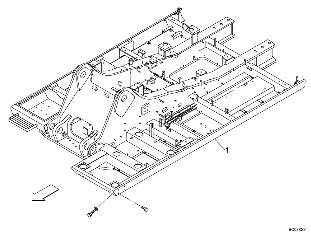 Схема запчастей Case CX460 - (09-02) - TURNTABLE (09) - CHASSIS/ATTACHMENTS