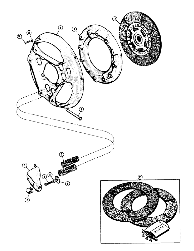 Схема запчастей Case 310G - (050) - CLUTCH (03) - TRANSMISSION