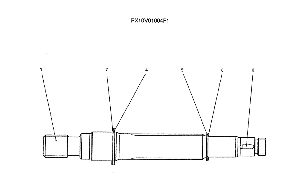 Схема запчастей Case CX31B - (07-023) - SHAFT ASSY (35) - HYDRAULIC SYSTEMS