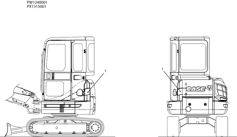 Схема запчастей Case CX36B - (06-009) - NAME PLATE INSTAL (90) - PLATFORM, CAB, BODYWORK AND DECALS