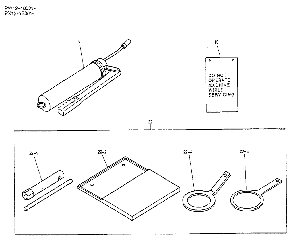 Схема запчастей Case CX36B - (04-001) - TOOL & ACCESSORY (89) - TOOLS